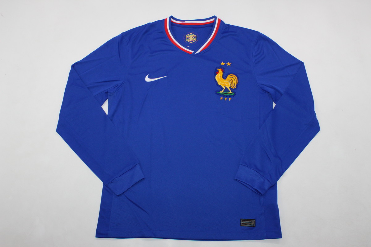 AAA Quality France 2024 Euro Home Long Soccer Jersey